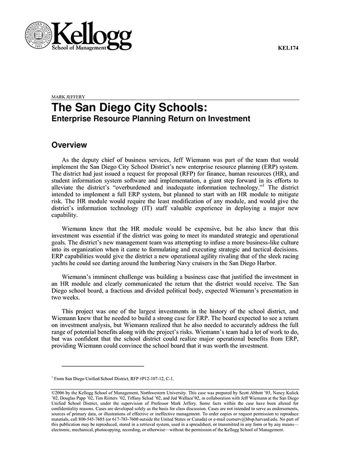 The San Diego City Schools Enterprise Resource Planning Return On Inv the-san-diego-city-schools-enterprise-resource-planning-return-on-inv