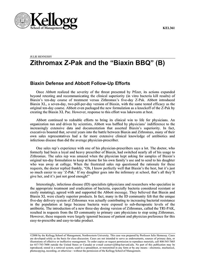 Z Pak Sample Rx Zithromax Z-Pak and the
