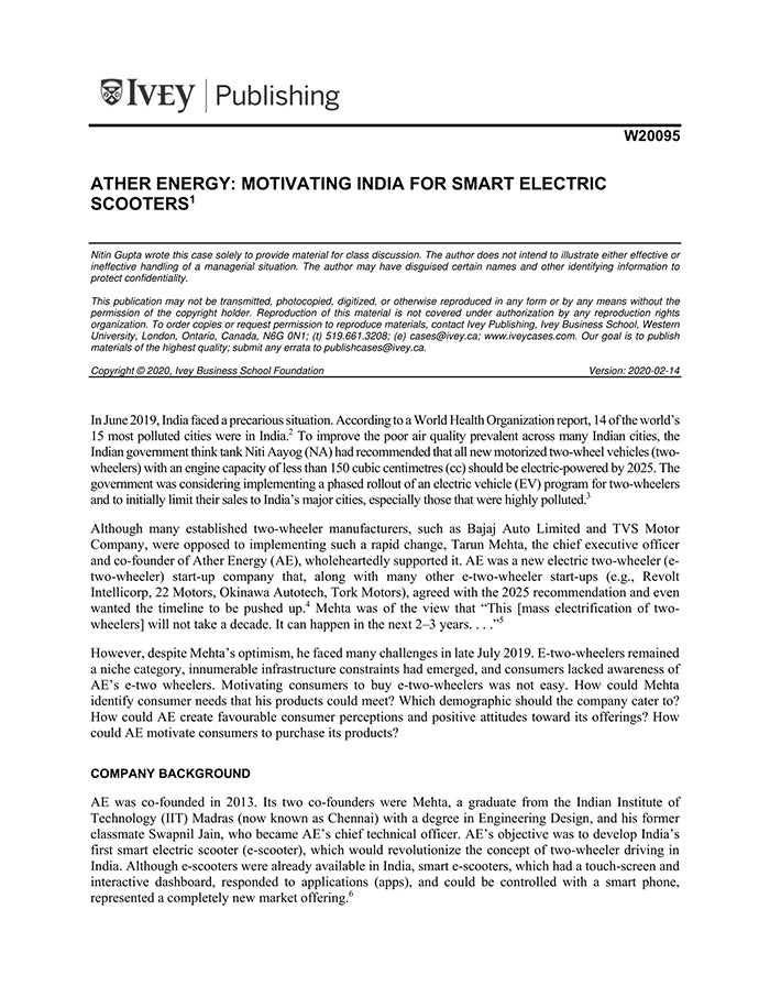 Ather Energy Motivating India For Smart Electric Scooters Harvard Ather Energy Motivating India For Smart Electric Scooters Harvard